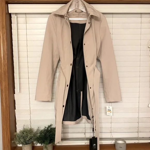 ✨NWT! Marc New York Hooded Trench Coat in Blush - Picture 3 of 16